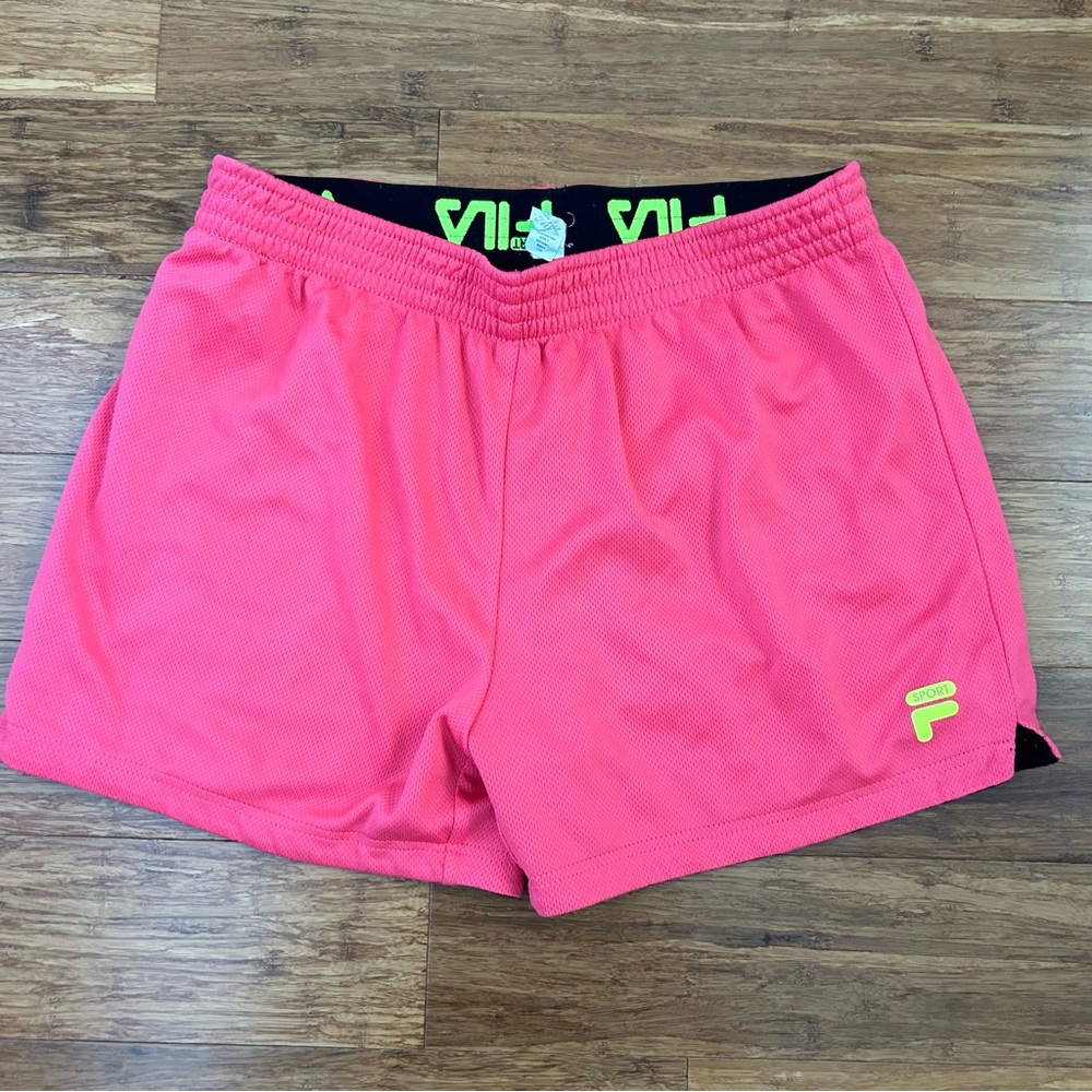 Girl’s Large (14) Neon Pink Fila Mesh Shorts